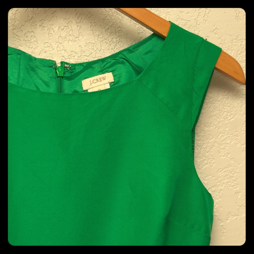 Leaf green J. Crew shift dress